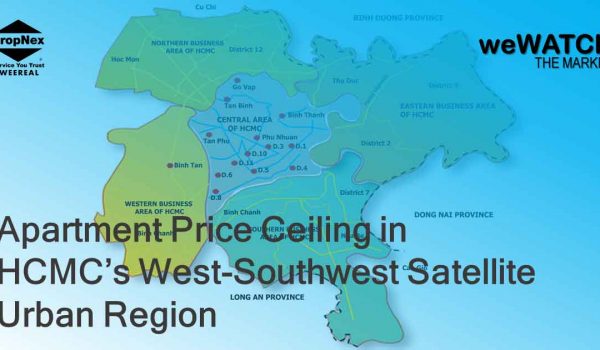 New Apartment Price Ceiling in Ho Chi Minh City’s West-Southwest Satellite Urban Region